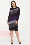 Платье женское 2295 Фемина (Мокрый асфальт/графит/стальной/фиолетовый)